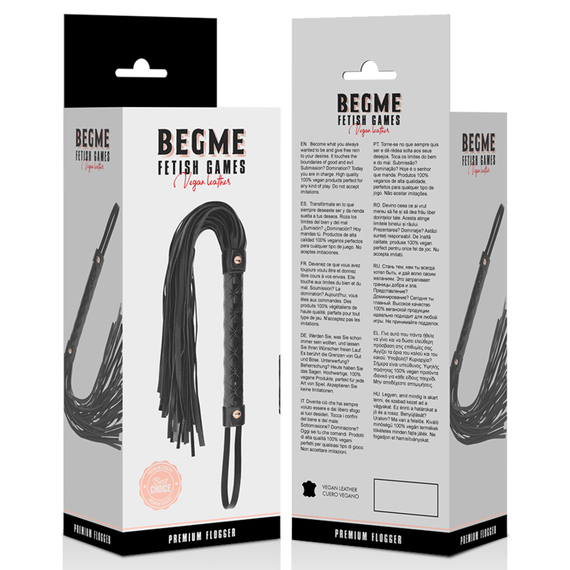 BEGME - BLACK EDITION LÁTIGO CUERO VEGANO - Kanerotika SL