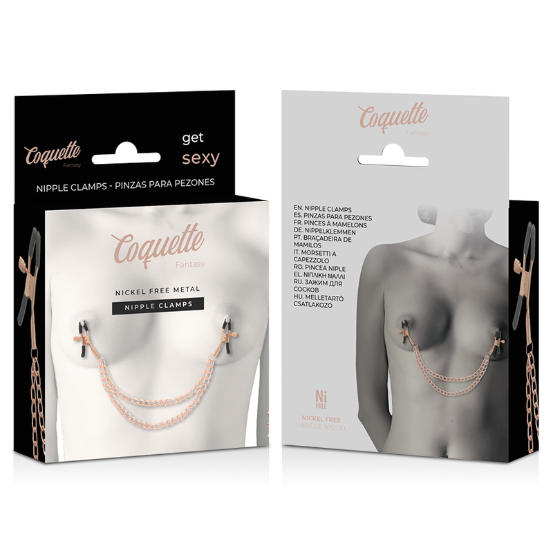 COQUETTE CHIC DESIRE - FANTASY PINZAS METALICAS PEZONES CON CADENA - Kanerotika SL