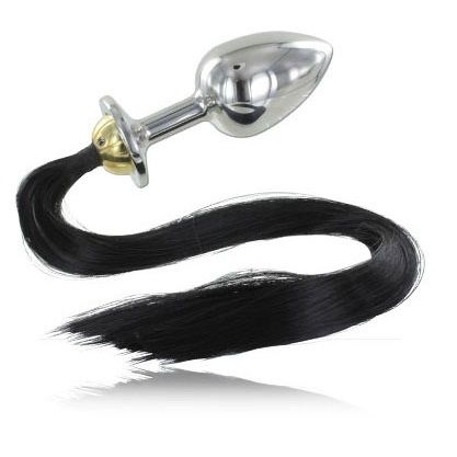 METAL HARD - PLUG ANAL ACERO CON COLA 8.89CM - Kanerotika SL