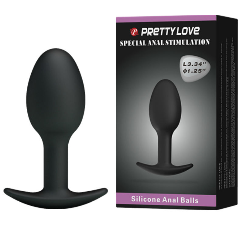 PRETTY LOVE - PLUG ANAL SILICONA 6.5 CM NEGRO - Kanerotika SL