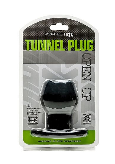 TAPÓN TÚNEL CULO PERFECT FIT SILICONA NEGRO L - Kanerotika SL