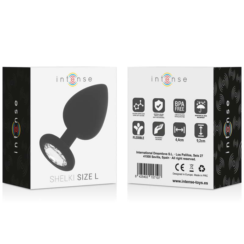 INTENSE - SHELKI L PLUG ANAL NEGRO - Kanerotika SL