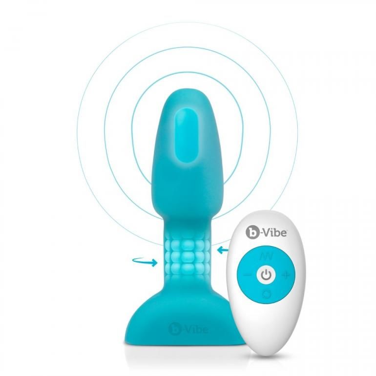 B-VIBE - RIMMING CONTROL REMOTO ANAL PLUG PETITE TEAL - Kanerotika SL