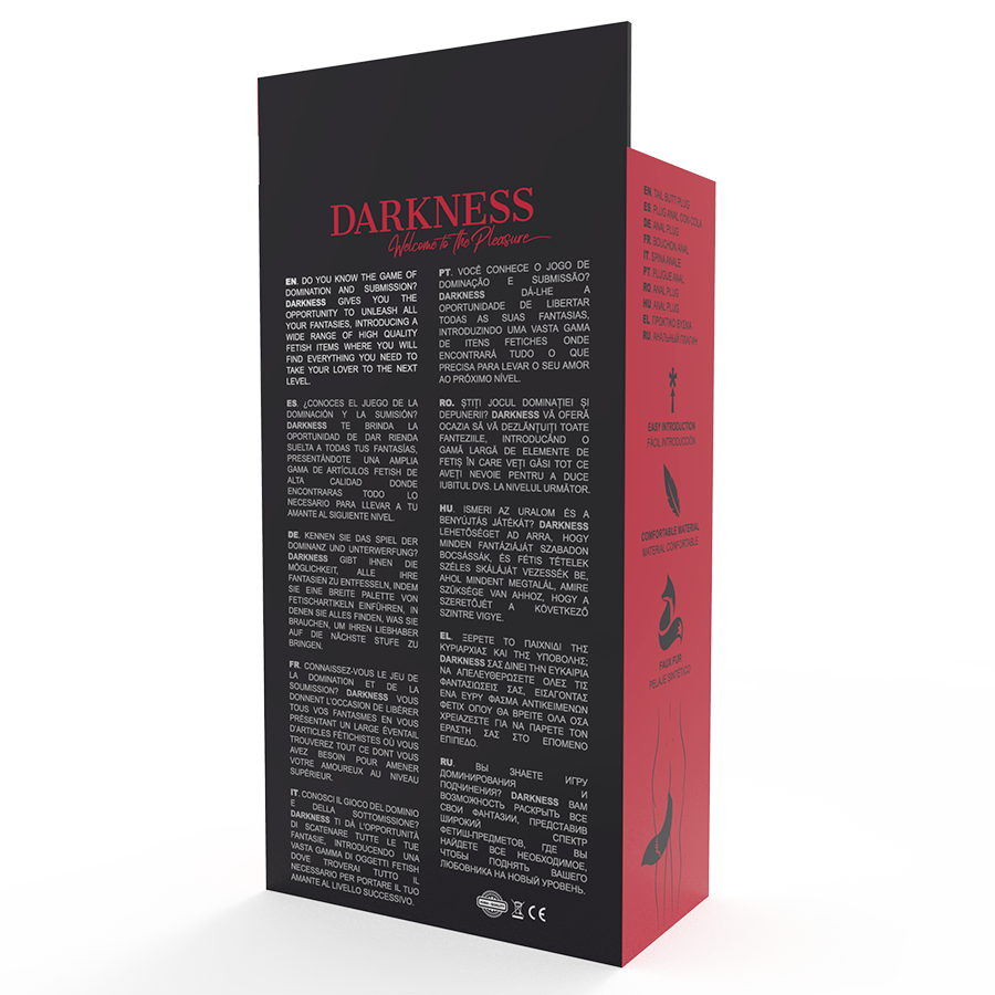 DARKNESS - PLUG ANAL SILICONA CON COLA BLANCA - Kanerotika SL