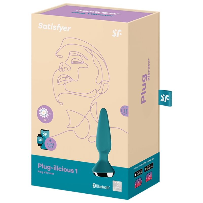 SATISFYER - PLUG ILICIOUS 1 PLUG VIBRADOR VERDE - Kanerotika SL