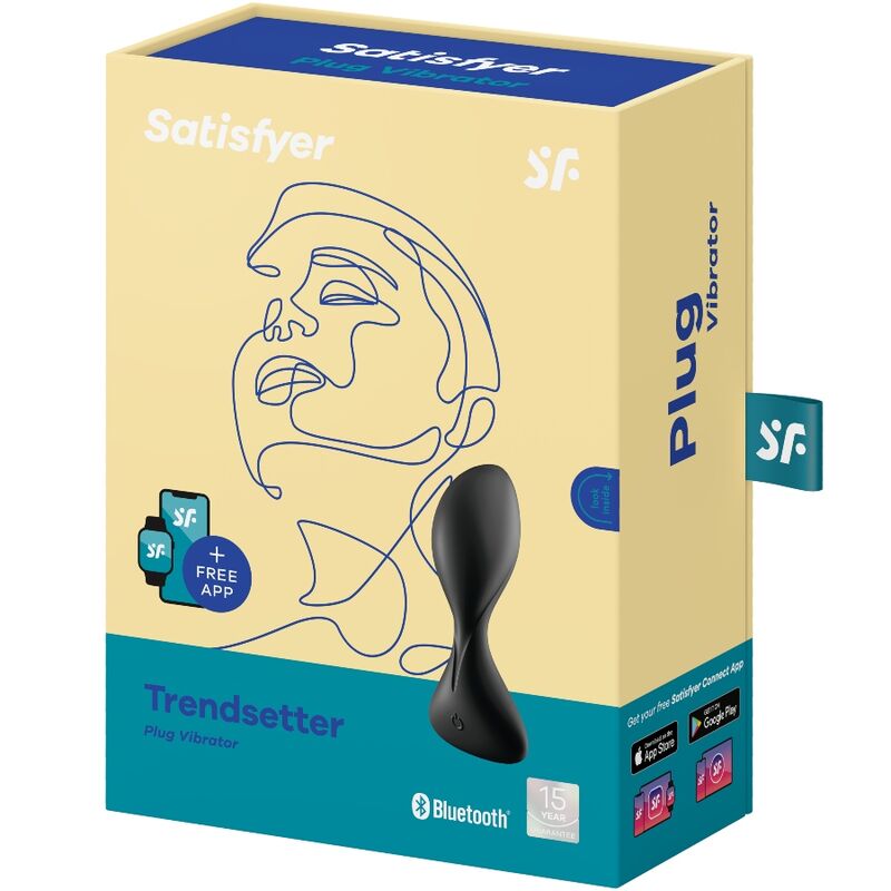 SATISFYER - TRENDSETTER PLUG VIBRADOR APP NEGRO - Kanerotika SL