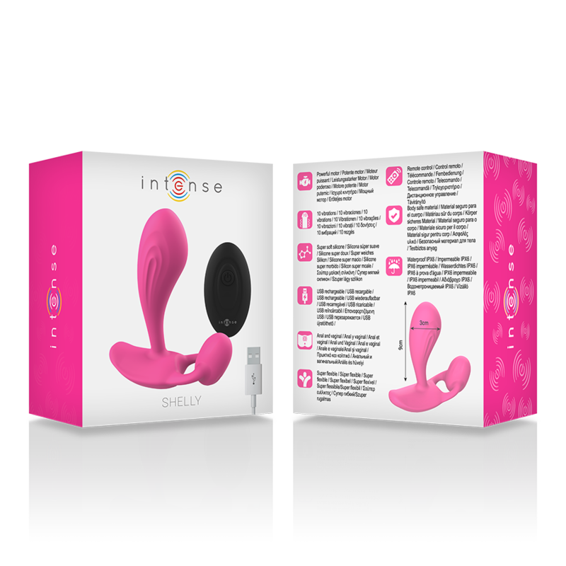 INTENSE - SHELLY DUO ANAL-PERINEO , VAGINAL-CLITORIS REMOTO ROSA - Kanerotika SL