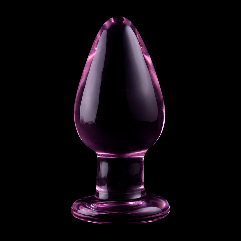 NEBULA SERIES BY IBIZA - MODELO 3 PLUG CRISTAL BOROSILICATO 11 X 5 CM ROSA - Kanerotika SL