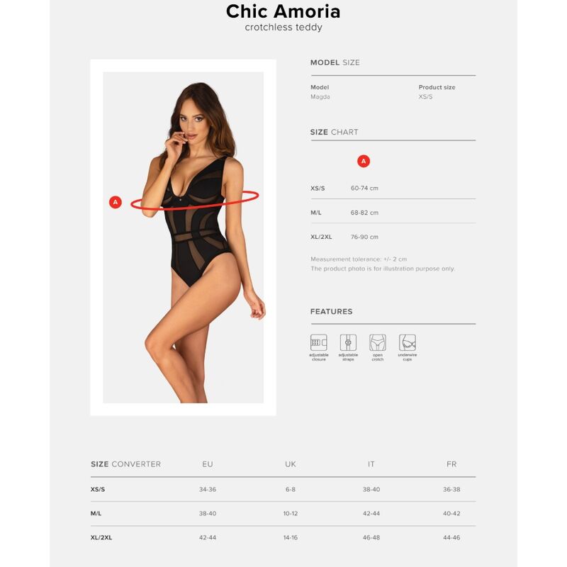 OBSESSIVE - CHIC AMORIA TEDDY XS/S - Kanerotika SL
