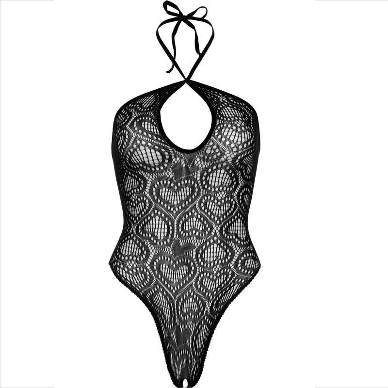LEG AVENUE - BODY CUELLO HALTER SIN COTURAS NEGRO - Kanerotika SL