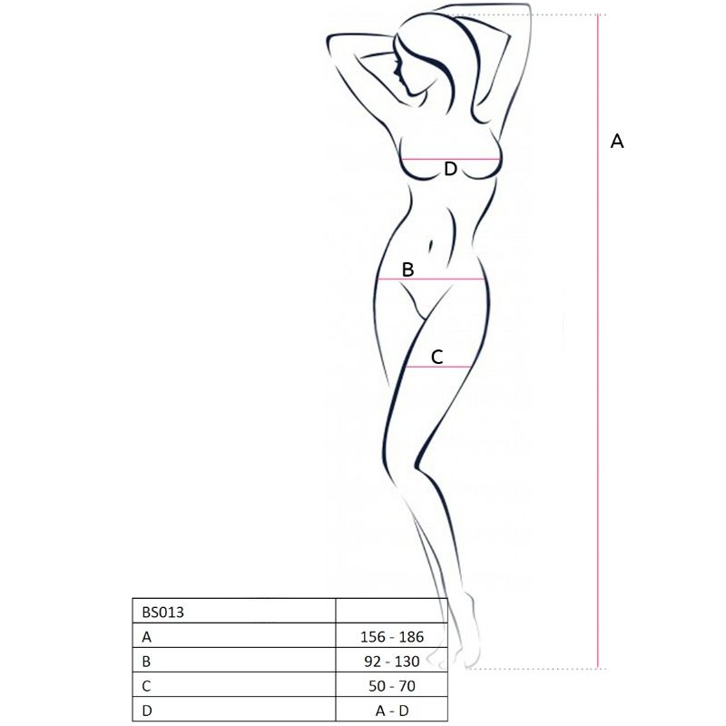 PASSION - WOMAN BS013 BODYSTOCKING NEGRO TALLA ÚNICA - Kanerotika SL