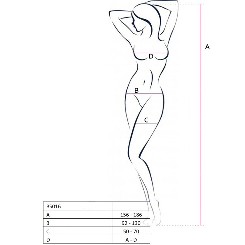 PASSION - WOMAN BS016 BODYSTOCKING NEGRO TALLA ÚNICA - Kanerotika SL