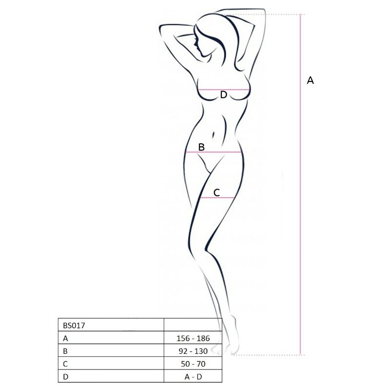 PASSION - WOMAN BS017 BODYSTOCKING BLANCO TALLA ÚNICA - Kanerotika SL