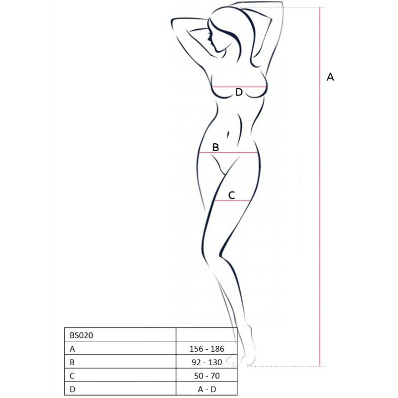 PASSION - WOMAN BS020 BODYSTOCKING NEGRO TALLA ÚNICA - Kanerotika SL