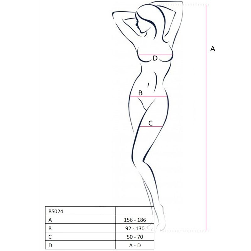 PASSION - WOMAN BS024 BODYSTOCKING BLANCO TALLA ÚNICA - Kanerotika SL