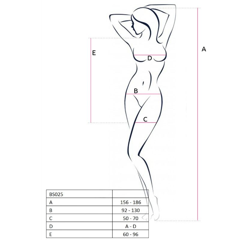 PASSION - WOMAN BS025 BODYSTOCKING ESTILO VESTIDO NEGRO TALLA ÚNICA - Kanerotika SL