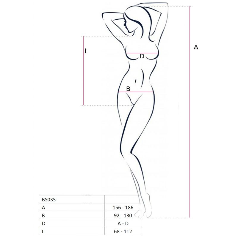 PASSION - WOMAN BS035 BODYSTOCKING ROJO TALLA ÚNICA - Kanerotika SL
