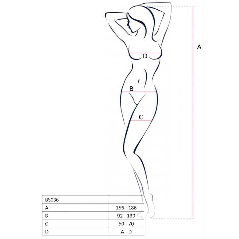 PASSION - WOMAN BS036 BODYSTOCKING BLANCO TALLA ÚNICA - Kanerotika SL