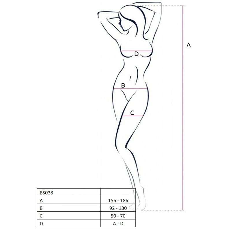 PASSION - WOMAN BS038 BODYSTOCKING NEGRO TALLA ÚNICA - Kanerotika SL