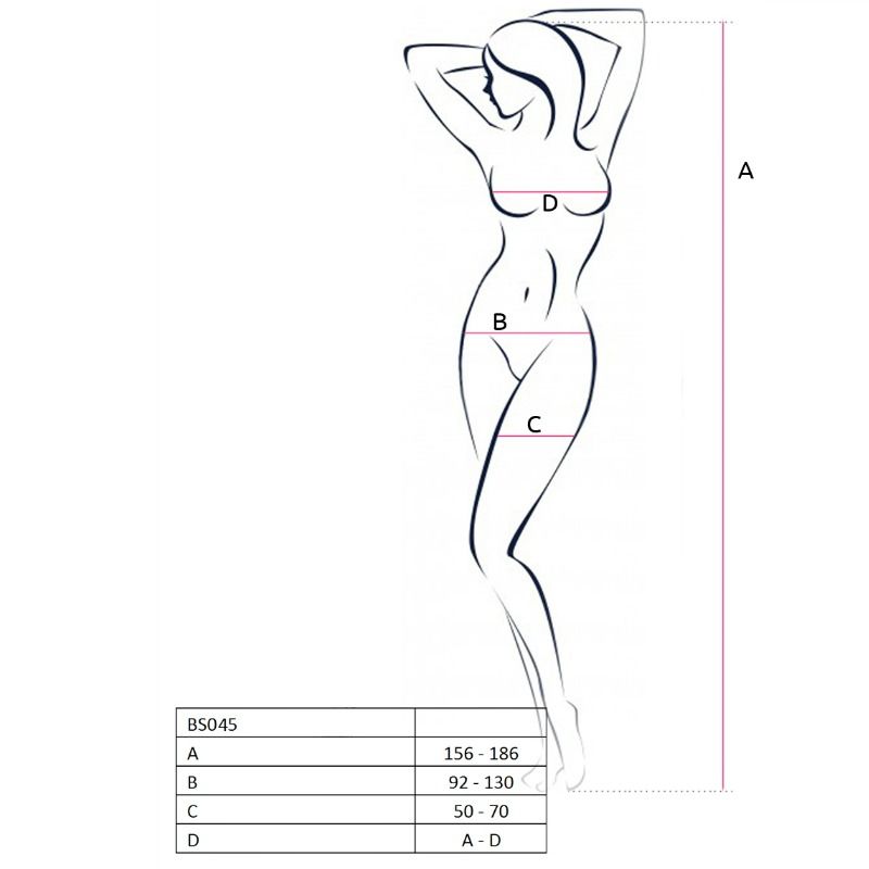 PASSION - WOMAN BS045 BODYSTOCKING BLANCO TALLA ÚNICA - Kanerotika SL