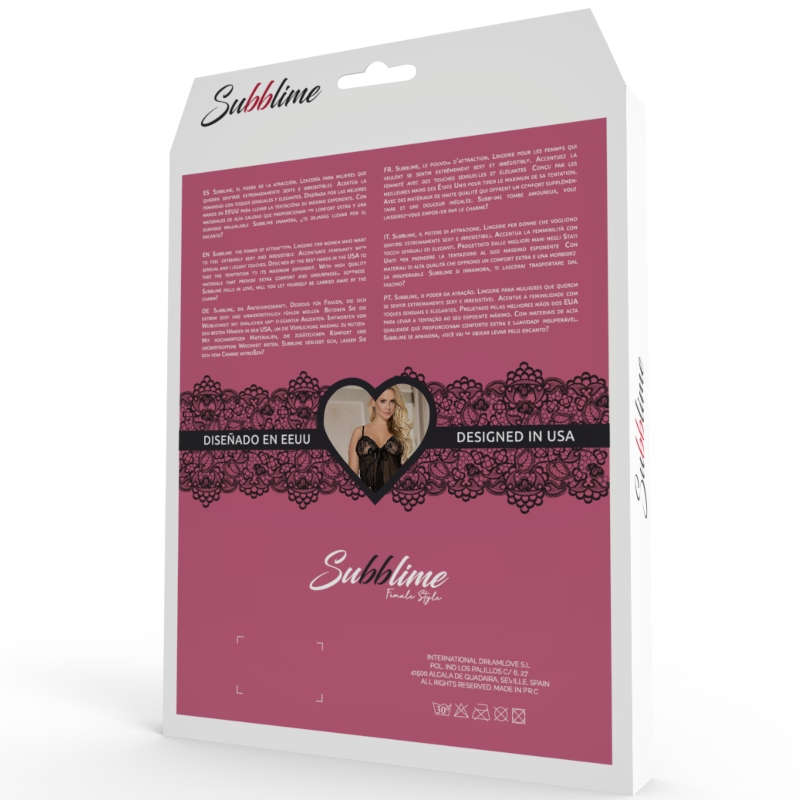 SUBBLIME - CORSET Y CINTURON NEGRO S/M - Kanerotika SL
