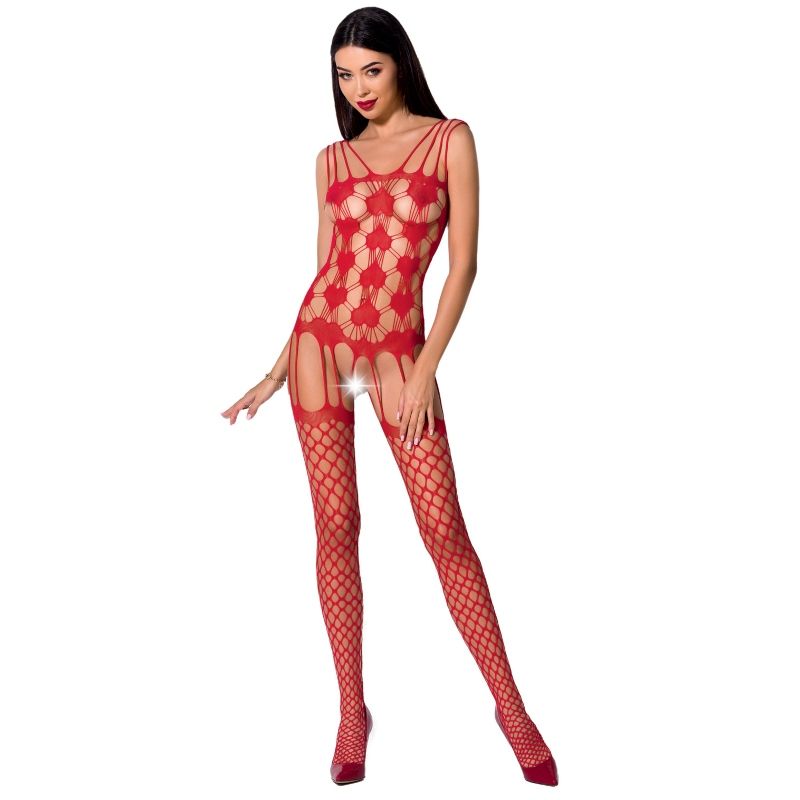 PASSION - WOMAN BS067 BODYSTOCKING ROJO TALLA ÚNICA - Kanerotika SL