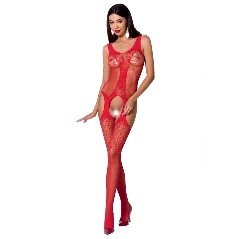 PASSION - WOMAN BS072 BODYSTOCKING TALLA ÚNICA ROJO - Kanerotika SL