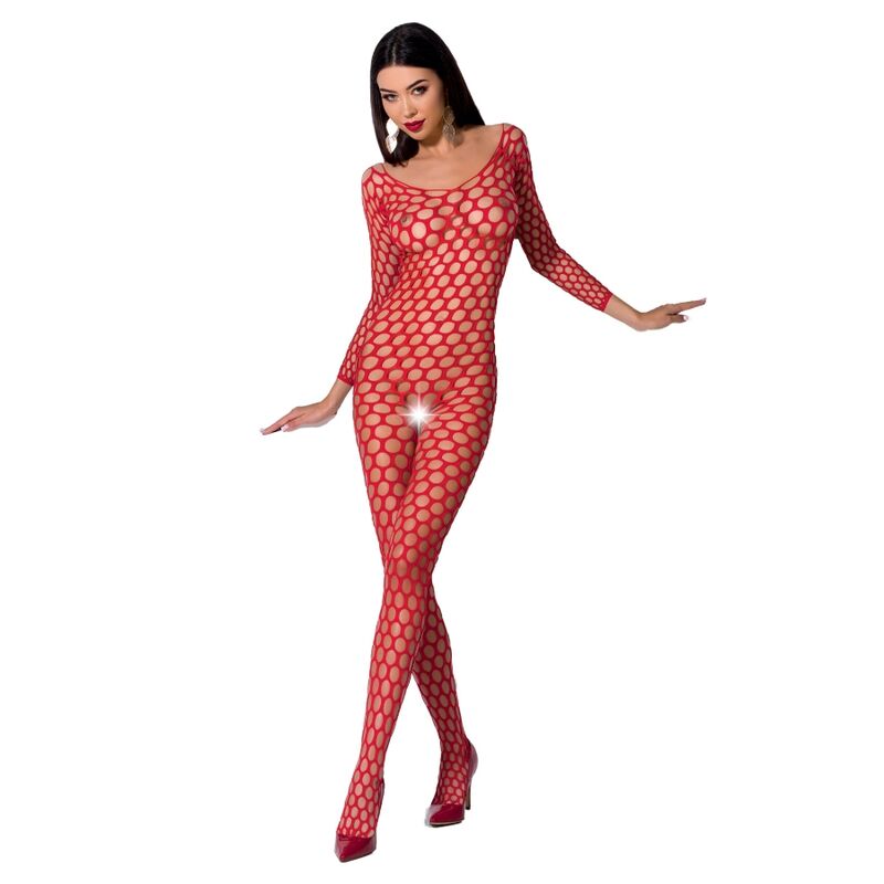 PASSION - WOMAN BS077 BODYSTOCKING TALLA ÚNICA ROJO - Kanerotika SL