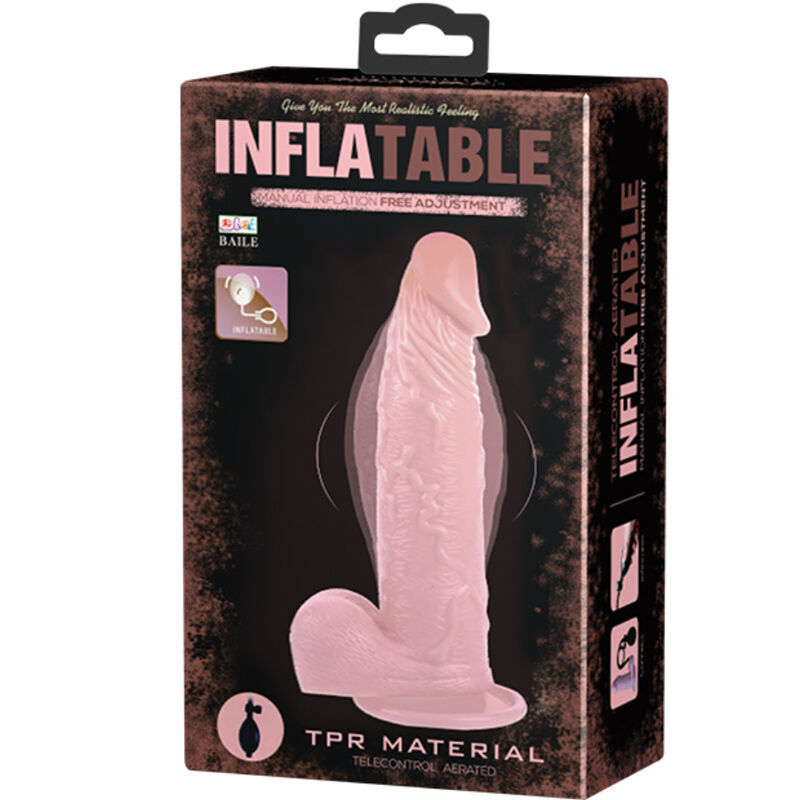 BAILE - INFLATABLE DILDO HINCHABLE REALÍSTICO CON VENTOSA 15 CM - Kanerotika SL