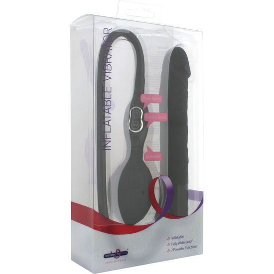 SEVEN CREATIONS - VIBRADOR HINCHABLE NEGRO - Kanerotika SL