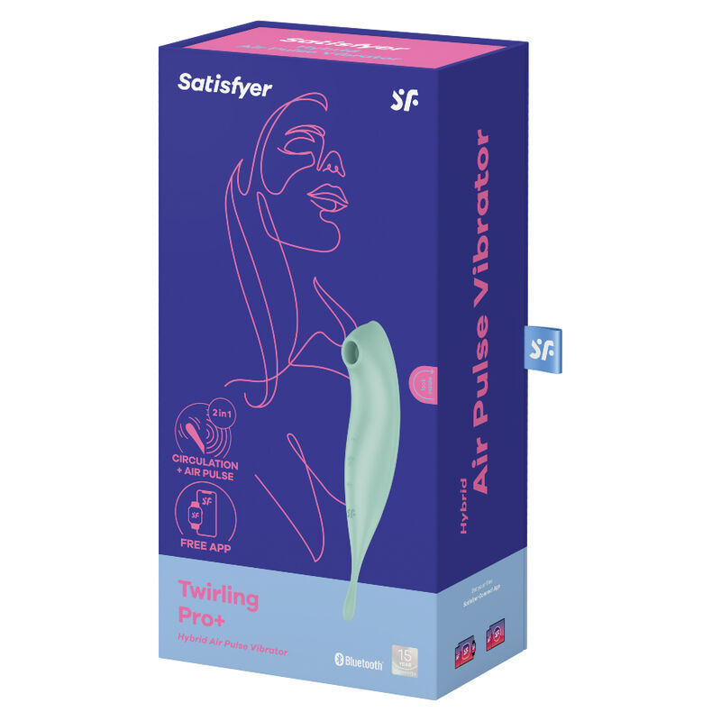 SATISFYER - TWIRLING PRO+ ESTIMULADOR Y VIBRADOR APP VERDE - Kanerotika SL