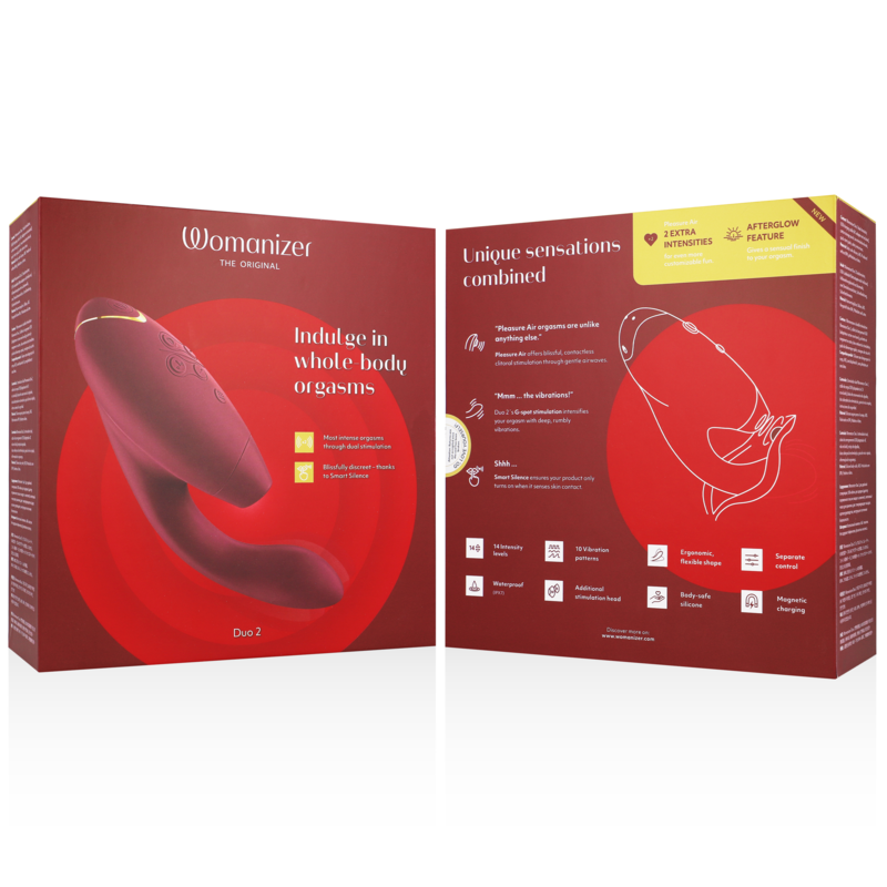 WOMANIZER - DUO 2 ESTIMULADOR BURDEOS - Kanerotika SL