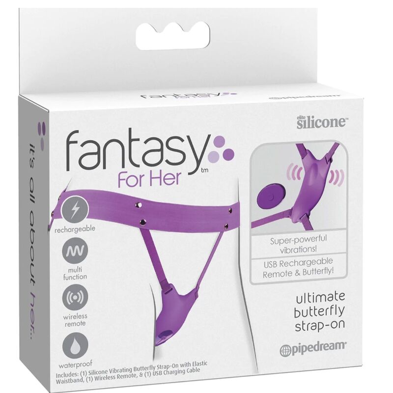 FANTASY FOR HER - ARNES MARIPOSA VIBRADOR, RECARGABLE & CONTROL REMOTO VIOLETA - Kanerotika SL