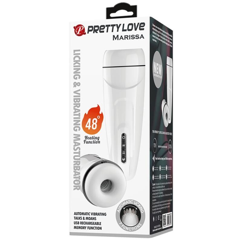 PRETTY LOVE - MARISSA MASTURBADOR MASCULINO VIBRACIÓN, CALOR, VOZ Y ONDAS ESTIMULADORAS - Kanerotika SL