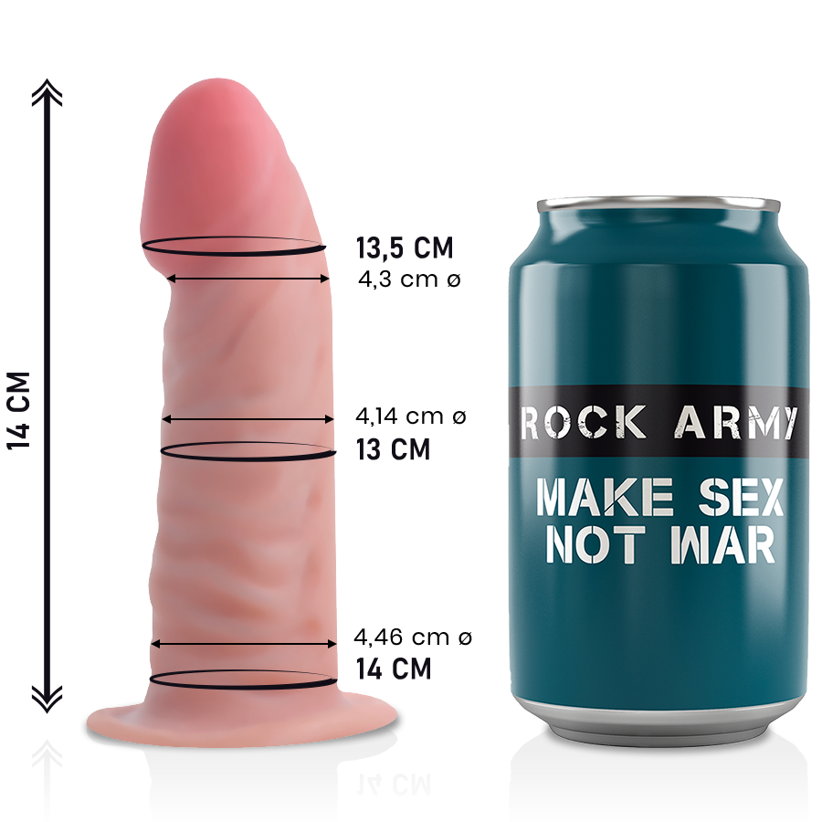 ROCKARMY -TIGER DILDO REALISTA DUAL DENSITY14 CM -O- 4.46 CM - Kanerotika SL