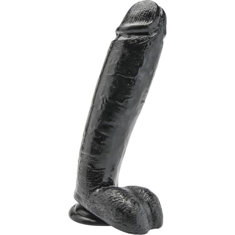 GET REAL - DILDO 25,5 CM CON TESTÍCULOS NEGRO - Kanerotika SL