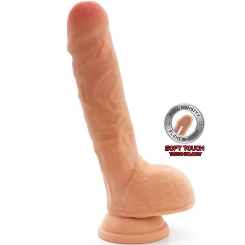 GET REAL - DUAL DENSITY DILDO 18 CM CON TESTÍCULOS NATURAL - Kanerotika SL