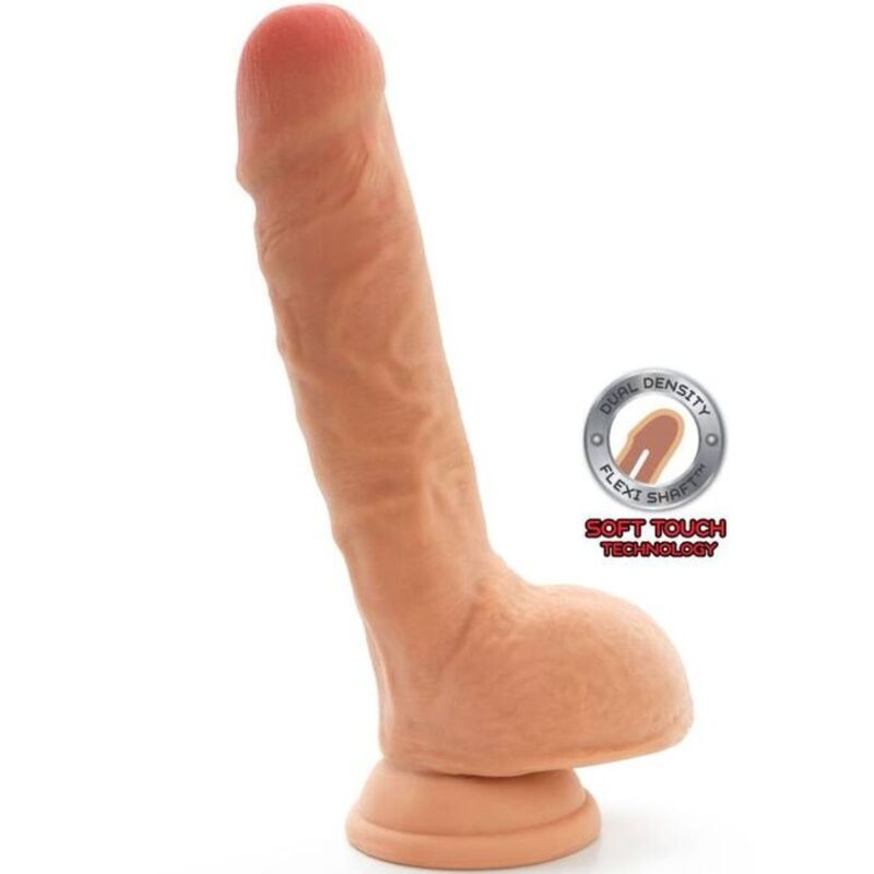 GET REAL - DUAL DENSITY DILDO 25,5 CM CON TESTÍCULOS NATURAL - Kanerotika SL