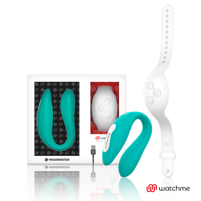 WEARWATCH - VIBRADOR DUAL TECHNOLOGY WATCHME AGUA MARINA / NÍVEO - Kanerotika SL
