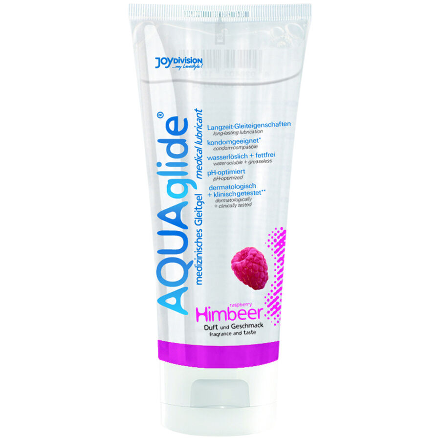 JOYDIVISION AQUAGLIDE - LUBRICANTE SABOR FRAMBUESA 100 ML - Kanerotika SL