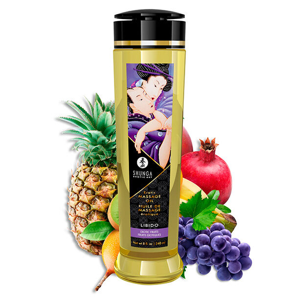 SHUNGA - ACEITE DE MASAJE ERÓTICO LÍBIDO 240 ML - Kanerotika SL