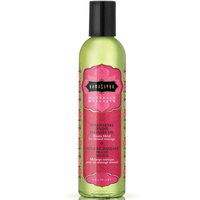 KAMASUTRA - NATURALS ACEITE DE MASAJE FRESA DIVINA 236ML - Kanerotika SL