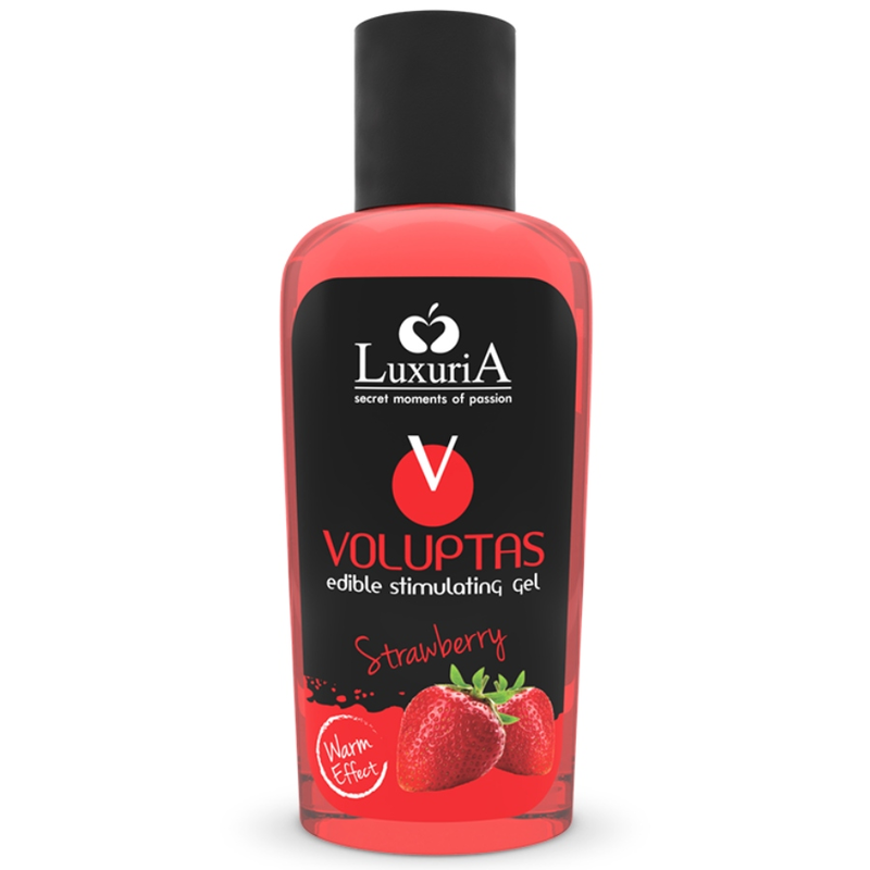 INTIMATELINE LUXURIA - VOLUPTAS GEL MASAJE COMESTIBLE EFECTO CALOR - FRESA 100 ML - Kanerotika SL
