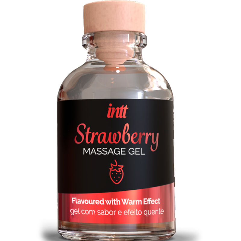 INTT MASSAGE & ORAL SEX - GEL DE MASAJE SABOR A FRESA EFECTO CALOR - Kanerotika SL