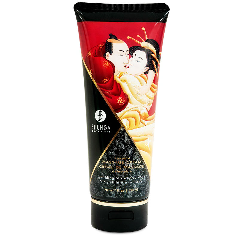 SHUNGA - CREMA MASAJE FRESAS Y CAVA 200 ML - Kanerotika SL