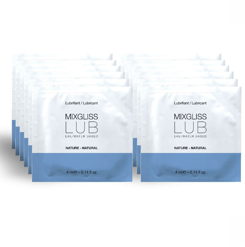 MIXGLISS - LUBRICANTE BASE DE AGUA NATURAL 12 MONODOSIS 4 ML - Kanerotika SL