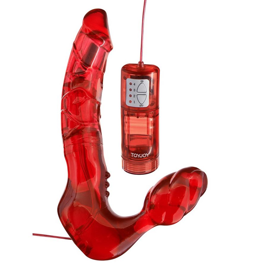 TOYJOY - ARNÉS DOBLE PENETRACIÓN SIN CORREAS CON VIBRADOR - Kanerotika SL