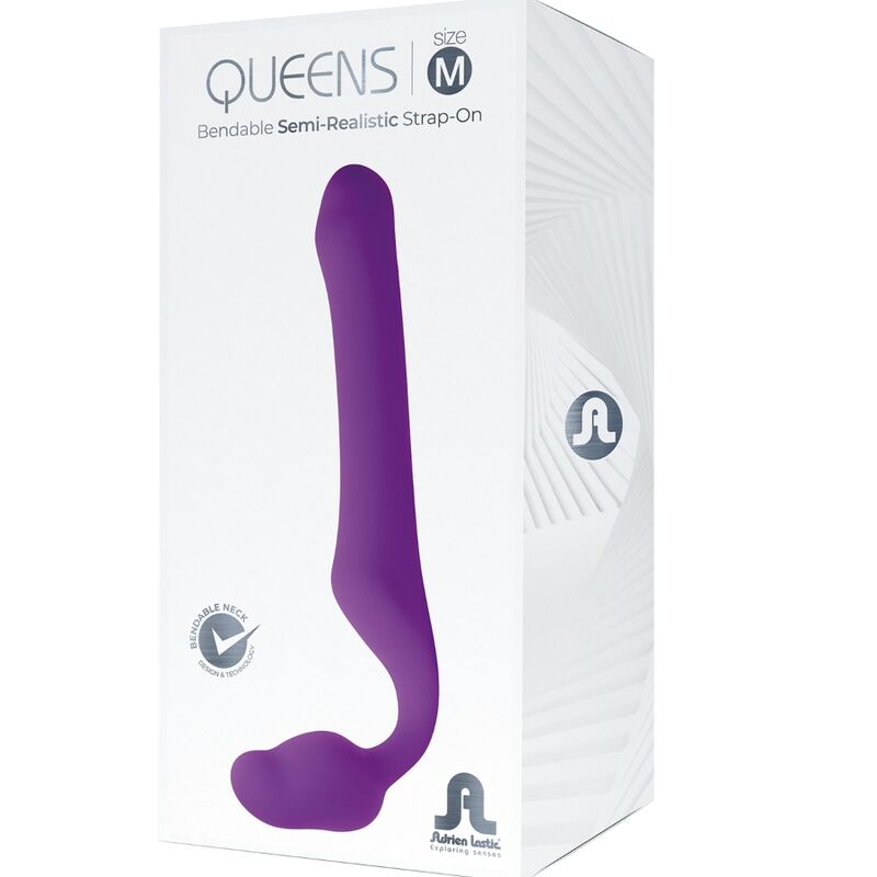 ADRIEN LASTIC - QUEENS STRAP-ON FLEXIBLE VIOLETA TALLA M - Kanerotika SL