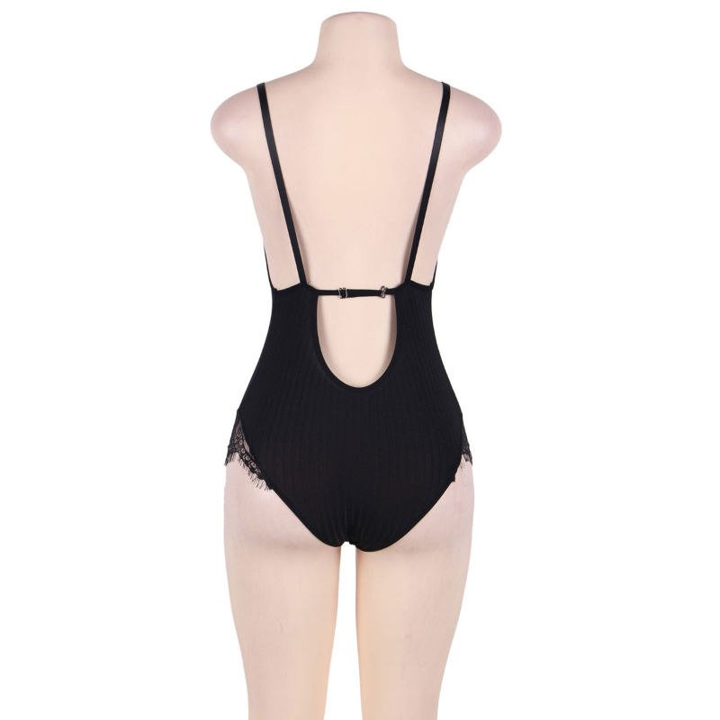 SUBBLIME - TEDDY CON FRANJAS NEGRO TALLA GRANDE - Kanerotika SL