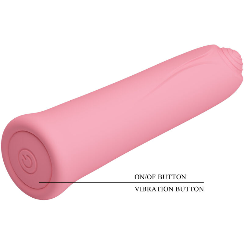 PRETTY LOVE - CURTIS MINI VIBRADOR SUPER POWER 12 VIBRACIONES SILICONA ROSA - Kanerotika SL